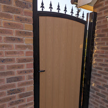 Load image into Gallery viewer, BRAND NEW Tall single Iron and Composite Gate curved top