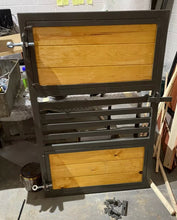 Load image into Gallery viewer, BRAND NEW Single Iron and Timber Gate with box rails