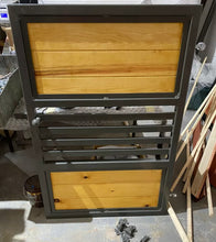 Load image into Gallery viewer, BRAND NEW Single Iron and Timber Gate with box rails