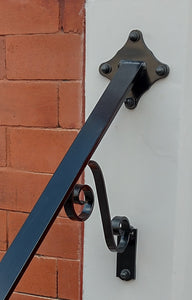 Wrought Iron garden Handrail 800mm long metal - free U.K. delivery