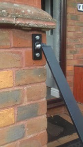 Wrought iron single leg handrail - free U.K. delivery
