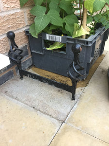 wrought iron boot scraper cement in or push in to grass  - free U.K. delivery