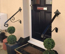 Load image into Gallery viewer, Wrought Iron garden Handrail 600mm long metal - free U.K. delivery
