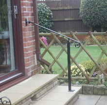 Load image into Gallery viewer, Wrought iron single leg handrail - free U.K. delivery
