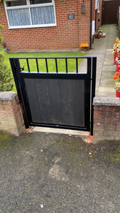 BRAND NEW Single double bar Iron gate with composite